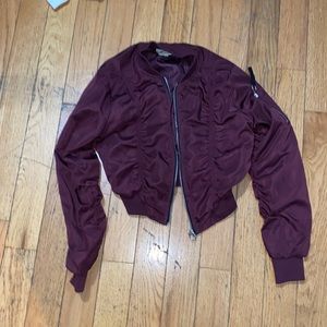 Dark purple bomber jacket